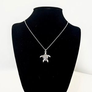 Reversible Sterling Silver Turtle Necklace